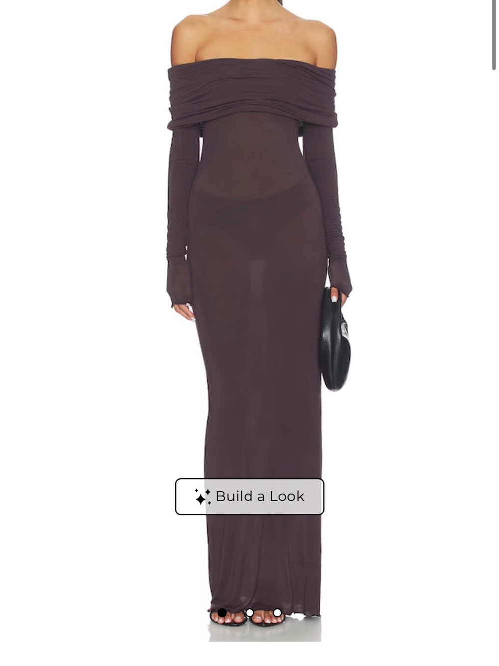 Skims Sheer Modal Off Shoulder Long Dress in Phoenix NWOT